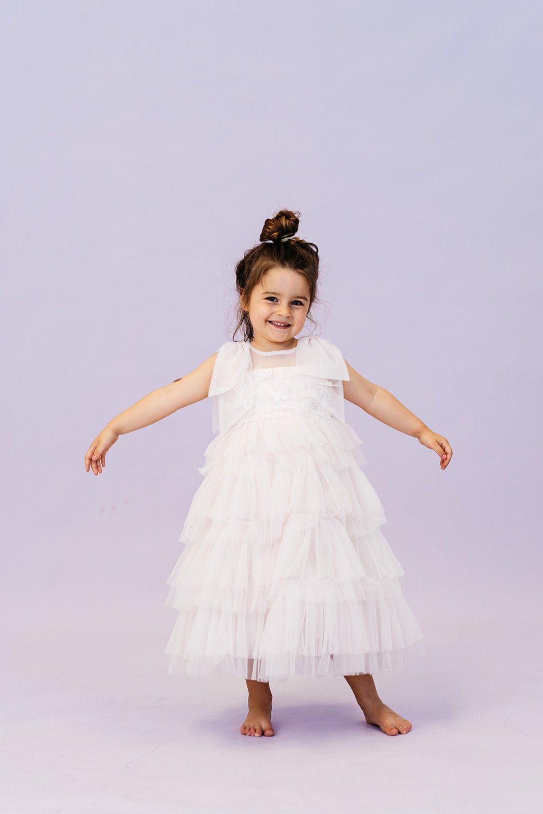 Pretty in Pink Flower Girl Wedding Day Dress - Willow Couture