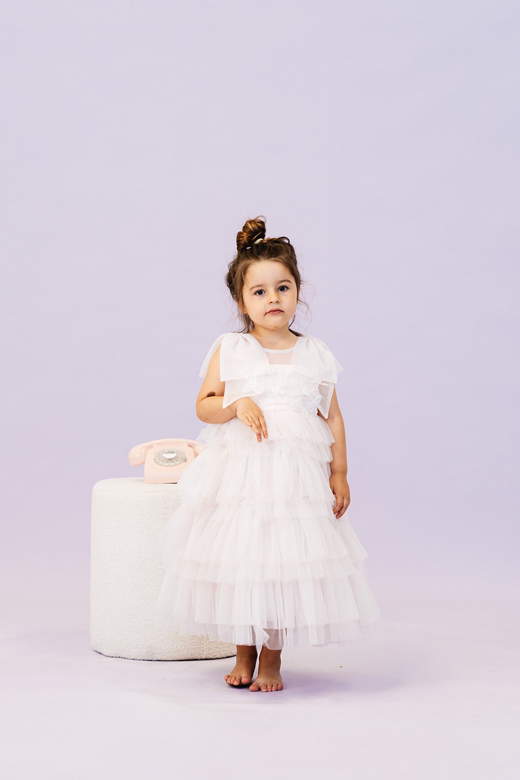 Pretty in Pink Flower Girl Wedding Day Dress - Willow Couture